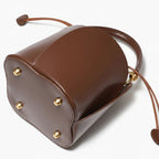 VICIDERCI Althea vegan leather bucket bag in brown detail view
