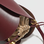 VICIDERCI Althea vegan leather bucket bag inside view