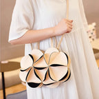 VICIDERCI Amelisse vegan leather evening bag in beige model view