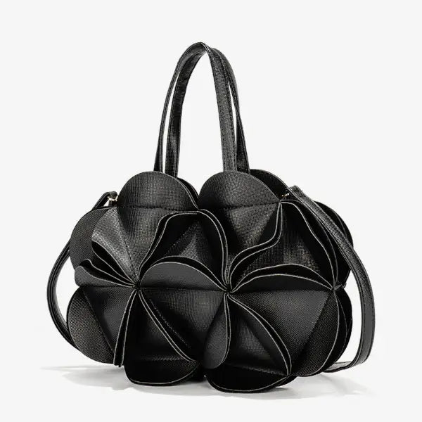 VICIDERCI Amelisse vegan leather evening bag in black
