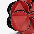 VICIDERCI Amelisse vegan leather evening bag in red detail view