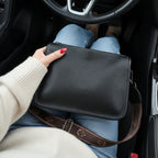 VICIDERCI Auralis vegan leather crossbody bag in black model view