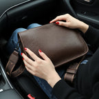 VICIDERCI Auralis vegan leather crossbody bag in brown model view