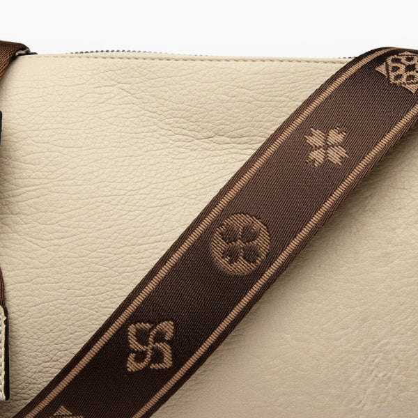 VICIDERCI Auralis vegan leather crossbody bag in off white detail view