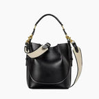VICIDERCI Calypso canvas with vegan leather trim crossbody bag in black