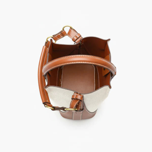 VICIDERCI Calypso canvas with vegan leather trim crossbody bag inside view