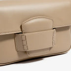 VICIDERCI Faelina genuine cowhide shoulder bag in apricot detail view
