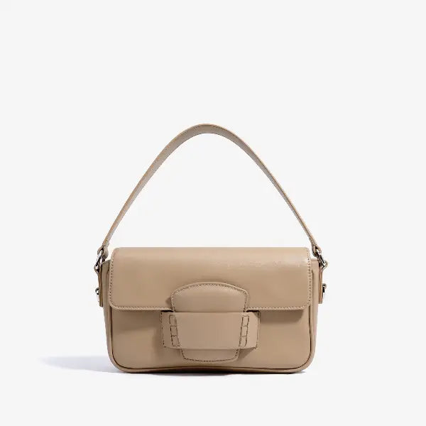 VICIDERCI Faelina genuine cowhide shoulder bag in apricot