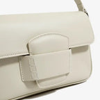 VICIDERCI Faelina genuine cowhide shoulder bag in off white detail view