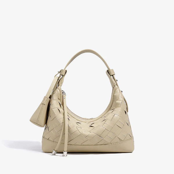 VICIDERCI Ismara genuine leather hobo bag in beige