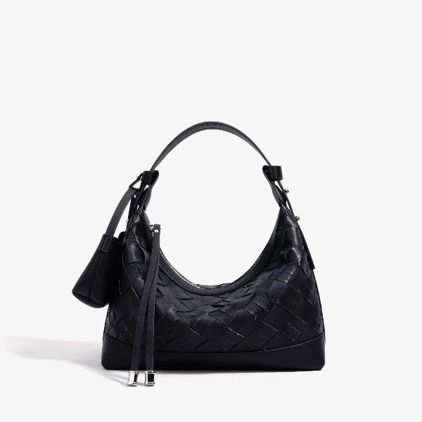 VICIDERCI Ismara genuine leather hobo bag in black