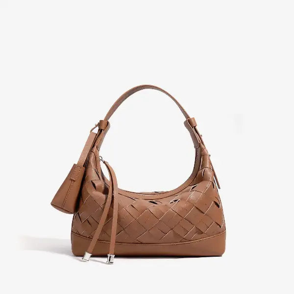 VICIDERCI Ismara genuine leather hobo bag in brown