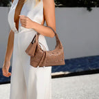 VICIDERCI Ismara genuine leather hobo bag in brown model view