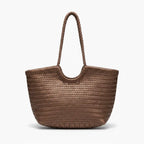 VICIDERCI Ivara top-grain cowhide tote bag in coffee