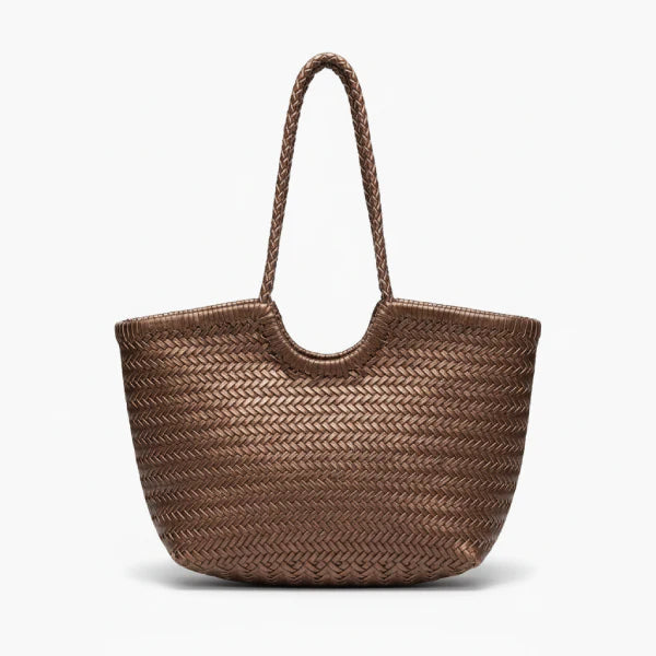 VICIDERCI Ivara top-grain cowhide tote bag in coffee
