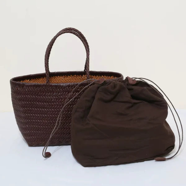 VICIDERCI Ivara top-grain cowhide tote bag inside view