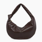 VICIDERCI Maris woven vegan leather hobo bag in coffee