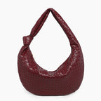 VICIDERCI Maris woven vegan leather hobo bag in wine red