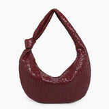 VICIDERCI Maris woven vegan leather hobo bag in wine red