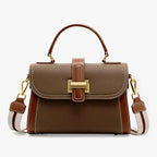 VICIDERCI Valora TOGO pebble-grain genuine cowhide satchel bag in brown