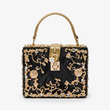 VICIDERCI Zephyra high-gloss acrylic evening bag in black