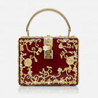 VICIDERCI Zephyra high-gloss acrylic evening bag in red